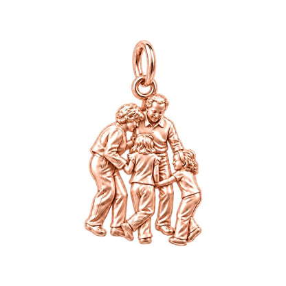 Generations of Love Charm Bracelet – Personalized Mom Gift – rose gold charm, front view