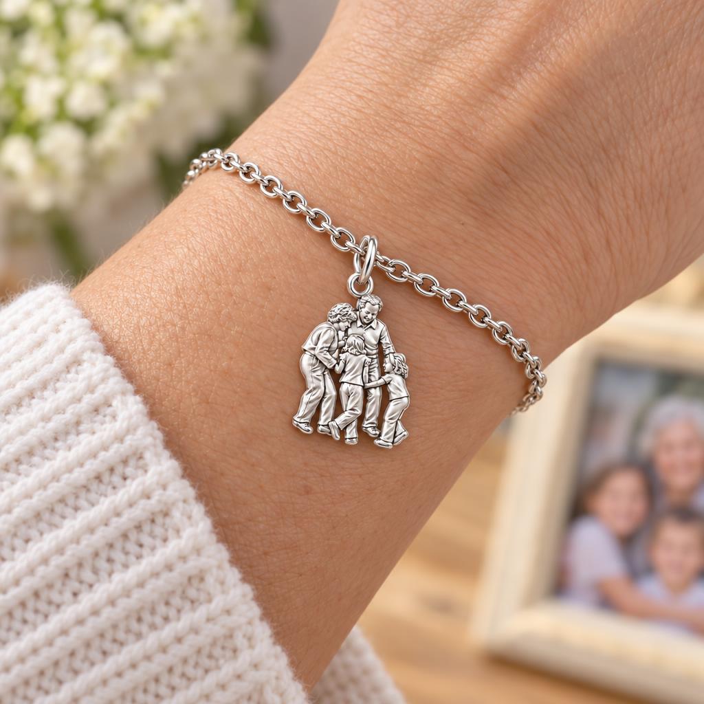 Generations of Love Charm Bracelet Set – worn / in use