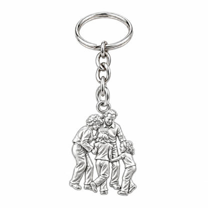 Generations of Love Charm Keychain – silver, front view