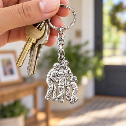 Generations of Love Charm Keychain – worn / in use