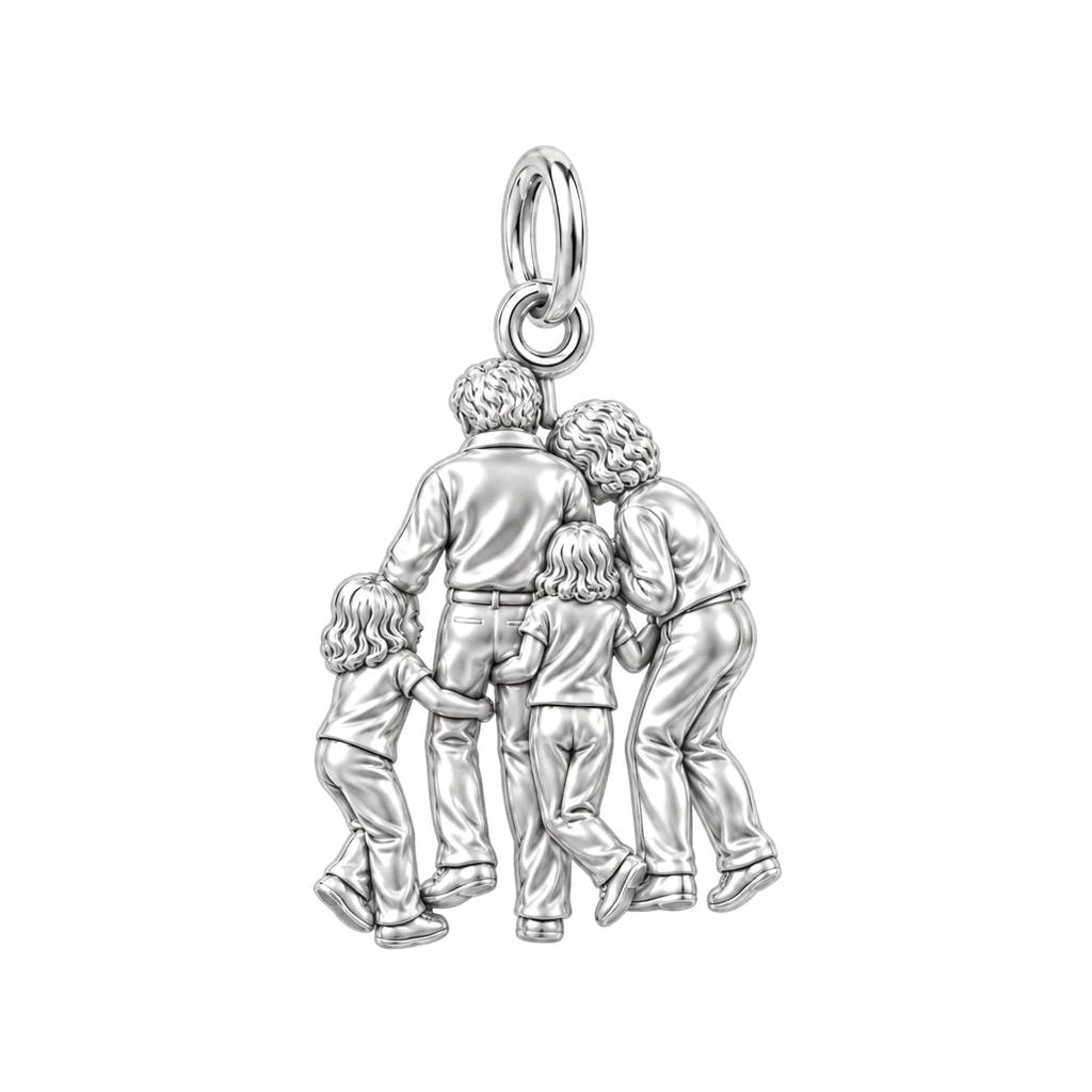 Generations of Love Charm Keychain – back of the charm, engraving area