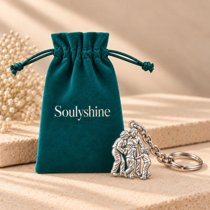 Generations of Love Charm Keychain – Soulyshine velvet gift pouch
