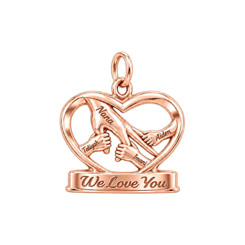 Generations of Love Heart Charm and Polyester Cord Bracelet Set
