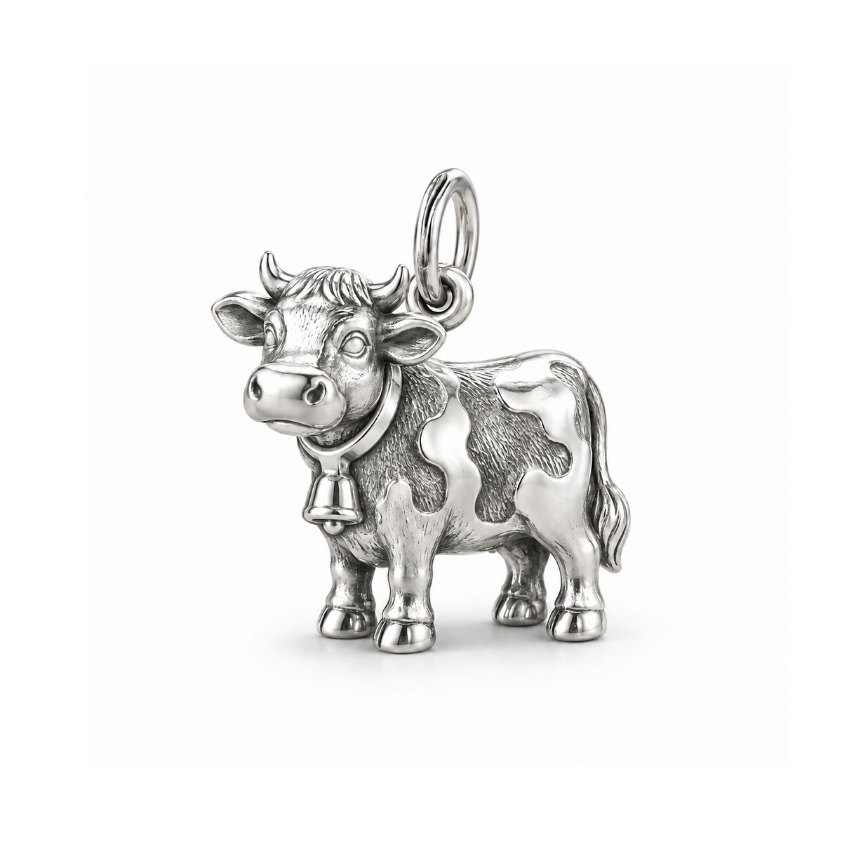 Gentle Dairy Cow Charm — Silver | charm-topics-remaining-444-2026-09-14 | topic-292