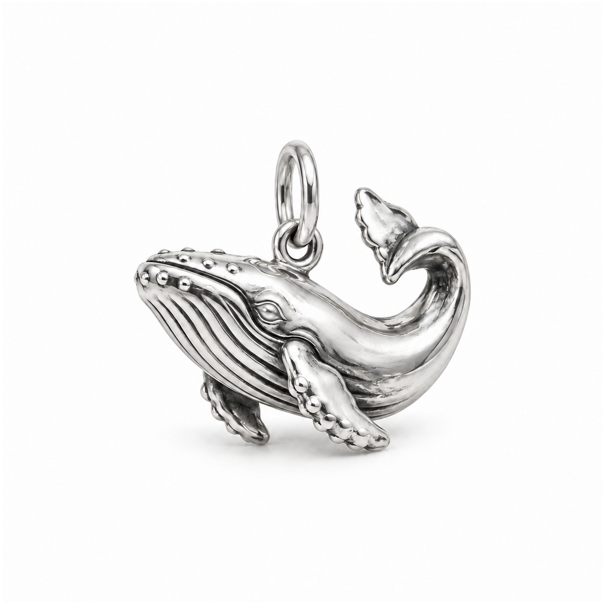 Gentle Humpback Whale Charm — Silver | charm-topics-remaining-444-2026-09-14 | topic-120