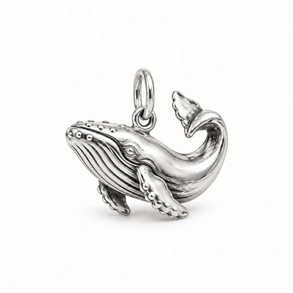 Gentle Humpback Whale Charm — Silver | charm-topics-remaining-444-2026-09-14 | topic-120
