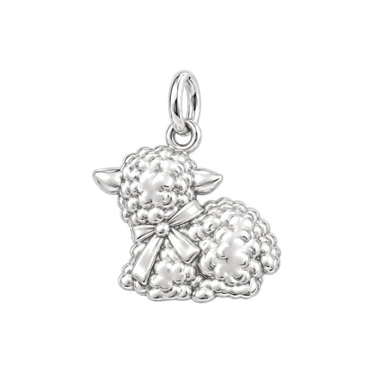 Gentle Little Lamb Huggie Charm Earrings – back of the charm, engraving area