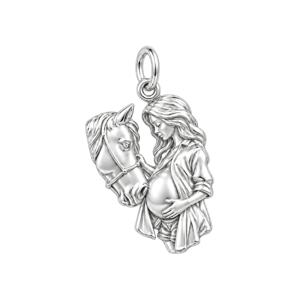 Gentle New Beginnings Charm Bracelet – Personalized Mom Gift – silver charm, front view