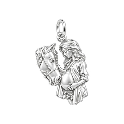 Gentle New Beginnings Charm Bracelet – Personalized Mom Gift – silver charm, front view
