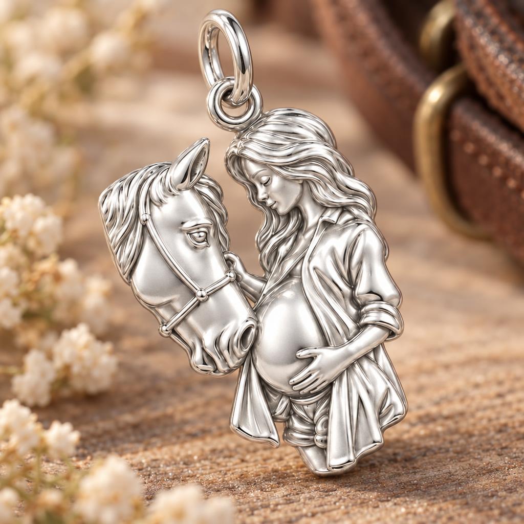 Gentle New Beginnings Charm Bracelet – Personalized Mom Gift – macro detail of the charm