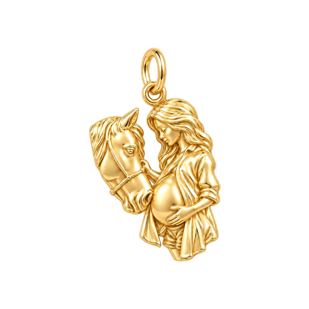 Gentle New Beginnings Charm Bracelet – Personalized Mom Gift – 18K gold charm, front view