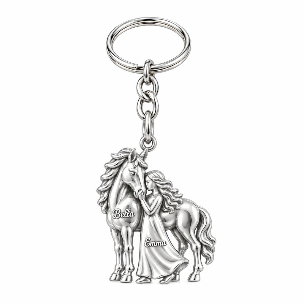 Gentle Spirit Bond Charm Keychain – silver, front view