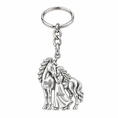 Gentle Spirit Bond Charm Keychain – silver, front view