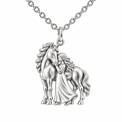 Gentle Spirit Bond Charm Necklace Set – silver, front view