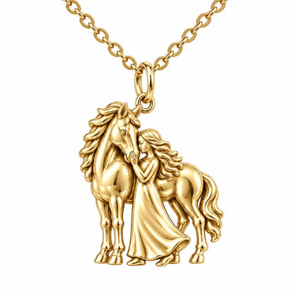 Gentle Spirit Bond Charm Necklace Set – 18K gold, front view