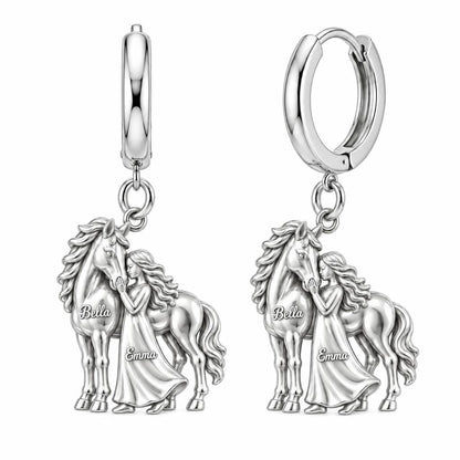 Gentle Spirit Bond Huggie Charm Earrings – silver, front view
