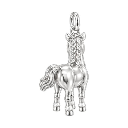 Gentle Spirit Horse Charm Bracelet – Personalized Horse Lover Gift – back of the charm, engraving area
