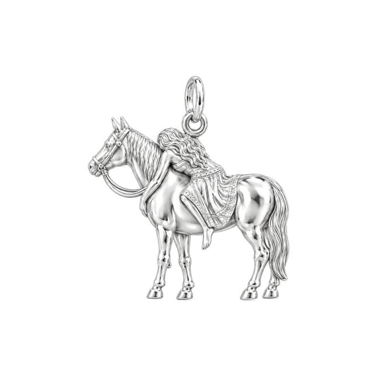 Gentle Spirit Horse Hug Charm Bracelet – Personalized Horse Lovers – back of the charm, engraving area