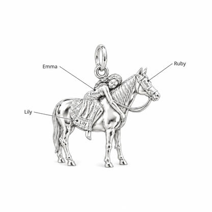 Gentle Spirit Horse Hug Charm Bracelet – Personalized Horse Lovers – personalization guide