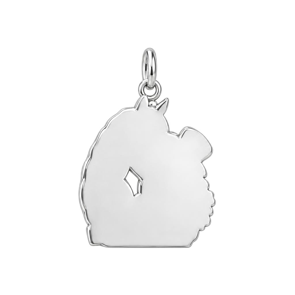 Gentle Spirit Horse Hug Huggie Charm Earrings – back of the charm, engraving area