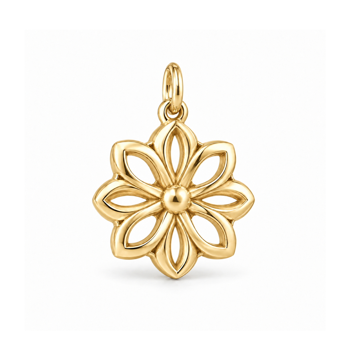Geometric Bloom Charm — Gold | charm-topics-remaining-444-2026-09-14 | topic-418