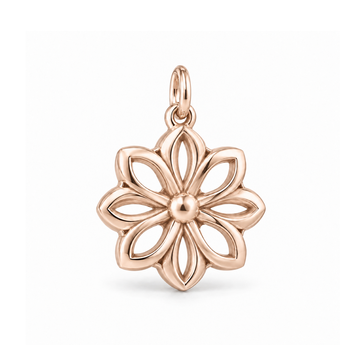 Geometric Bloom Charm — Rose Gold | charm-topics-remaining-444-2026-09-14 | topic-418
