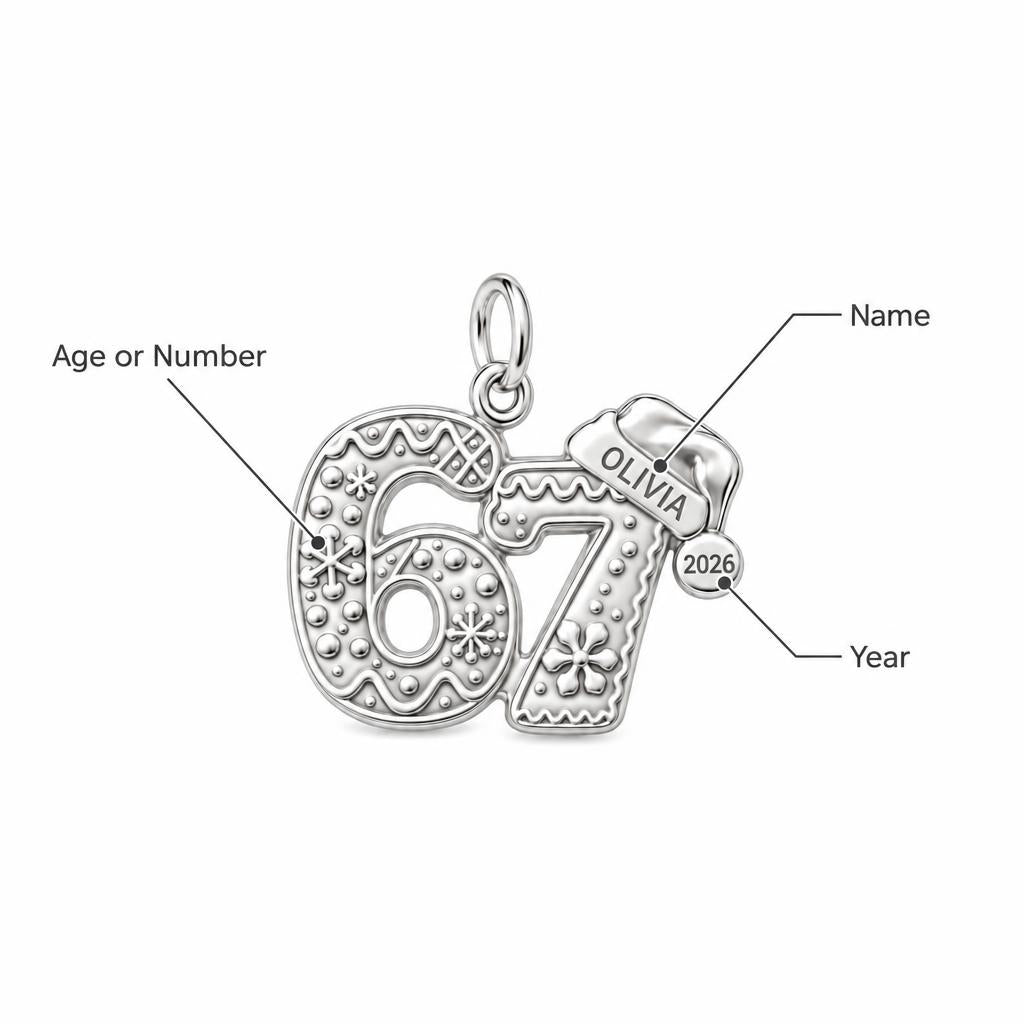 Gingerbread Birthday Milestone Charm Bracelet – Personalized Mom Gift – personalization guide