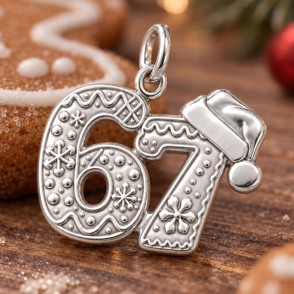 Gingerbread Birthday Milestone Charm Bracelet – Personalized Mom Gift – macro detail of the charm