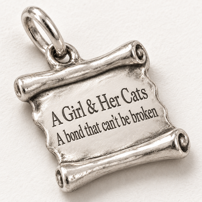 Girl and Her Cats Charm | extreme oblique super macro surface detail