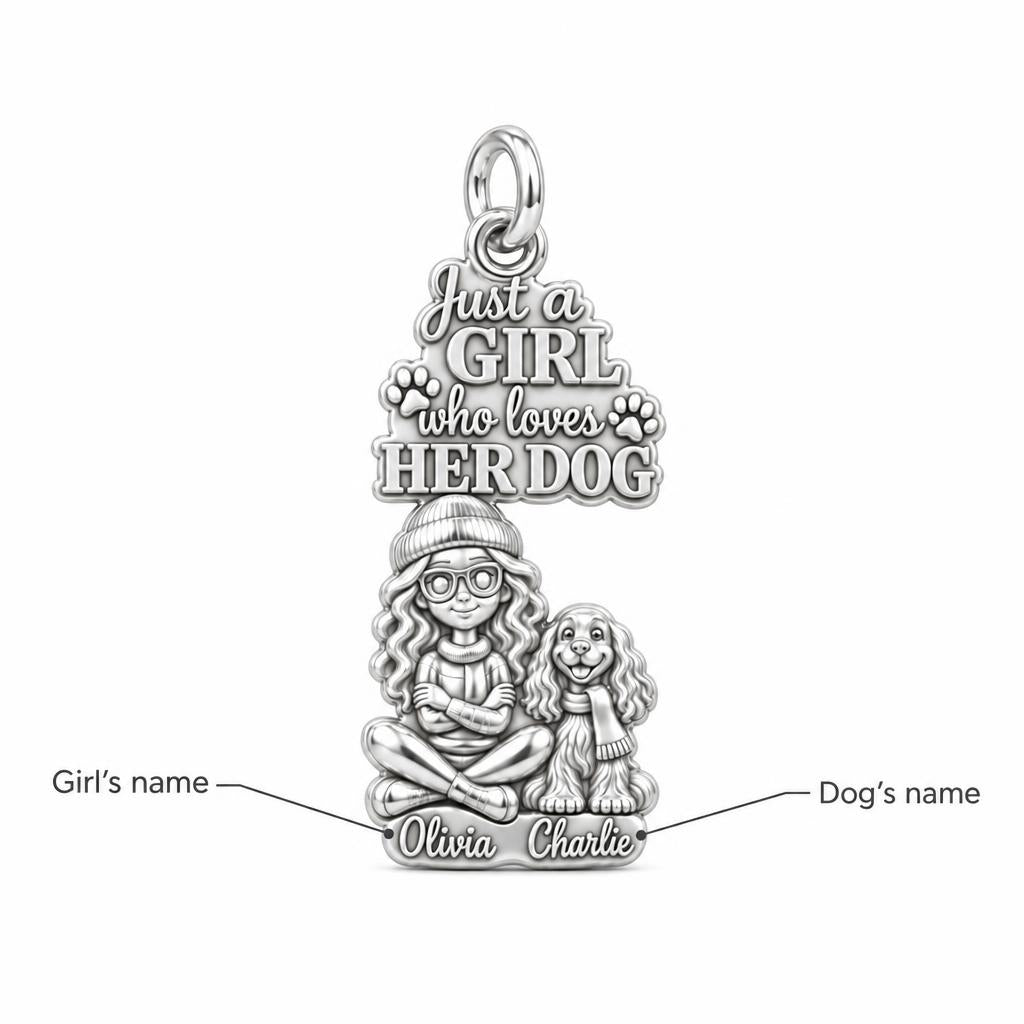 Girl Loves Her Dog Charm Bracelet – Personalized Dog Mom Gift – personalization guide