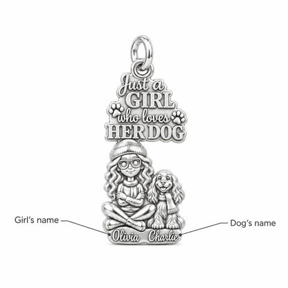 Girl Loves Her Dog Charm Bracelet – Personalized Dog Mom Gift – personalization guide