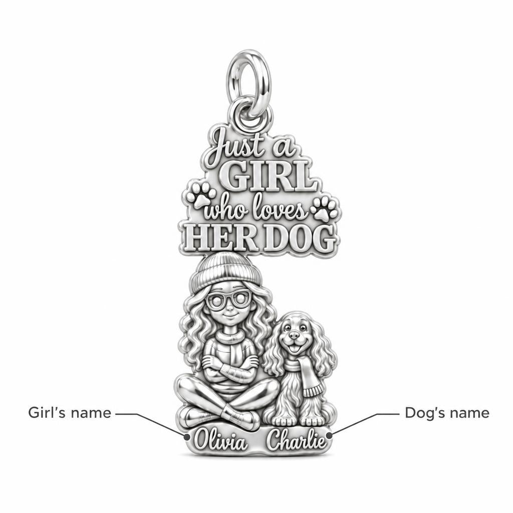 Girl Loves Her Dog Charm Bracelet – Personalized Dog Mom Gift – personalization guide