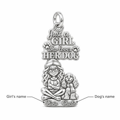 Girl Loves Her Dog Charm Bracelet – Personalized Dog Mom Gift – personalization guide