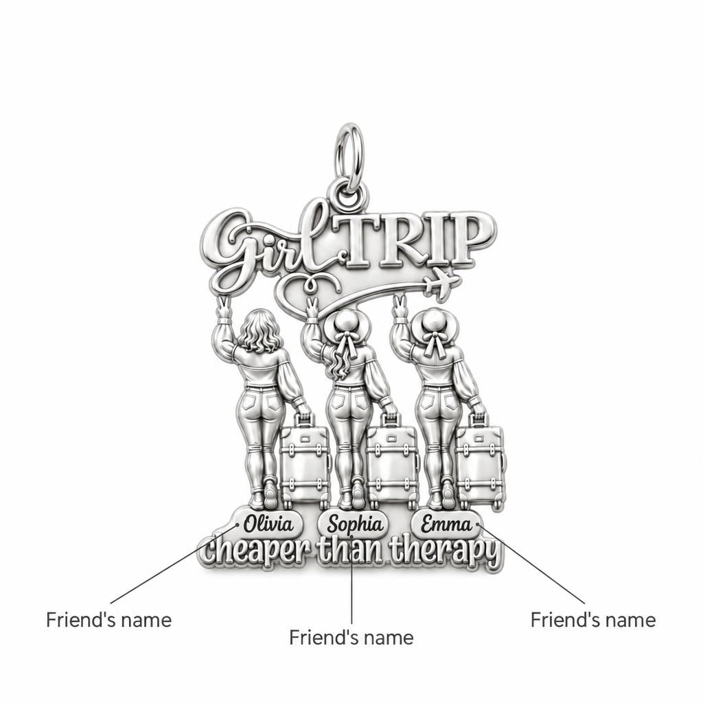 Girl Trip Adventure Charm Bracelet – Personalized Bestie Gift – personalization guide