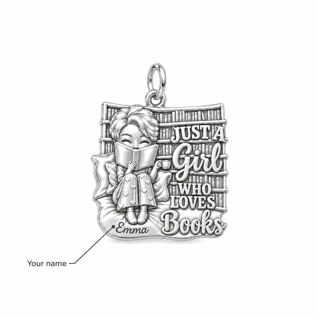 Girl Who Loves Books Charm Bracelet – Personalized Bookworm Gift – personalization guide