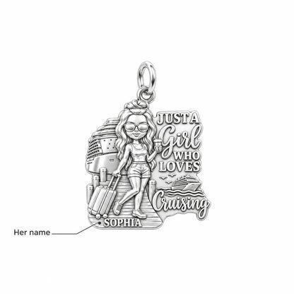 Girl Who Loves Cruising Charm Bracelet – Personalized Gift – personalization guide