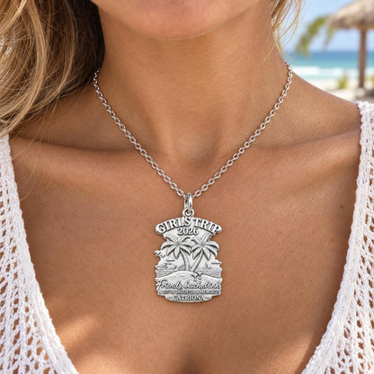 Girls Trip Beach Memories Charm Necklace Set – worn / in use