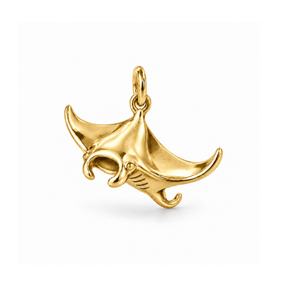 Gliding Manta Ray Charm — Gold | charm-topics-remaining-444-2026-09-14 | topic-117