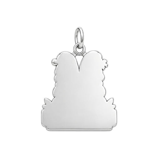 Gnome Holiday Couple Charm Bracelet – Personalized Couple Gift – back of the charm, engraving area