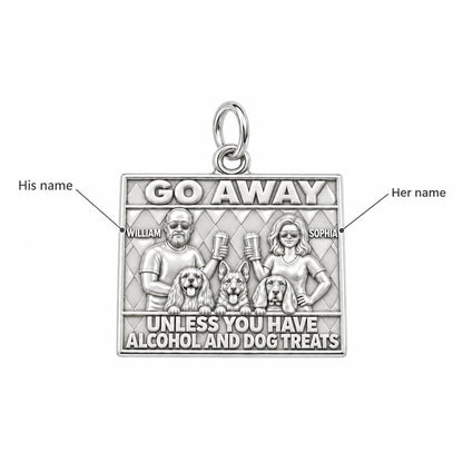 Go Away Dog Treats Charm Bracelet – Personalized Couple Gift – personalization guide