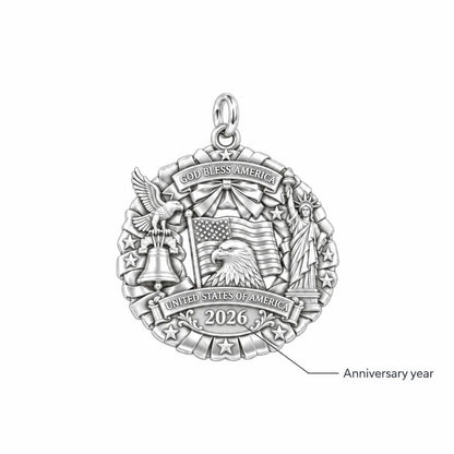 God Bless America Wreath Charm Bracelet – Personalized Veteran Gift – personalization guide