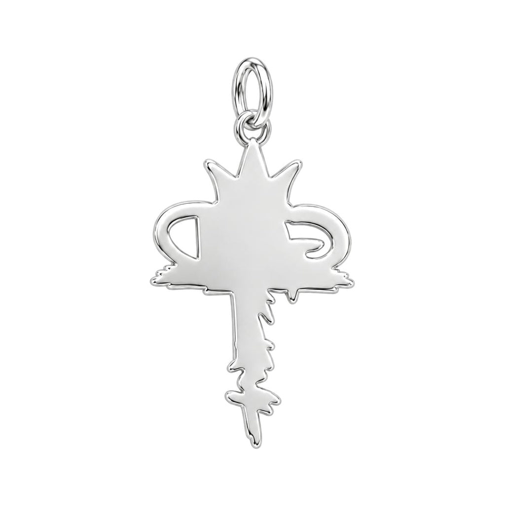 God First Crown Cross Charm Bracelet – Personalized Faith Gift – back of the charm, engraving area
