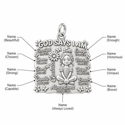 God Says I Am Charm Bracelet – Personalized Daughter Gift – personalization guide