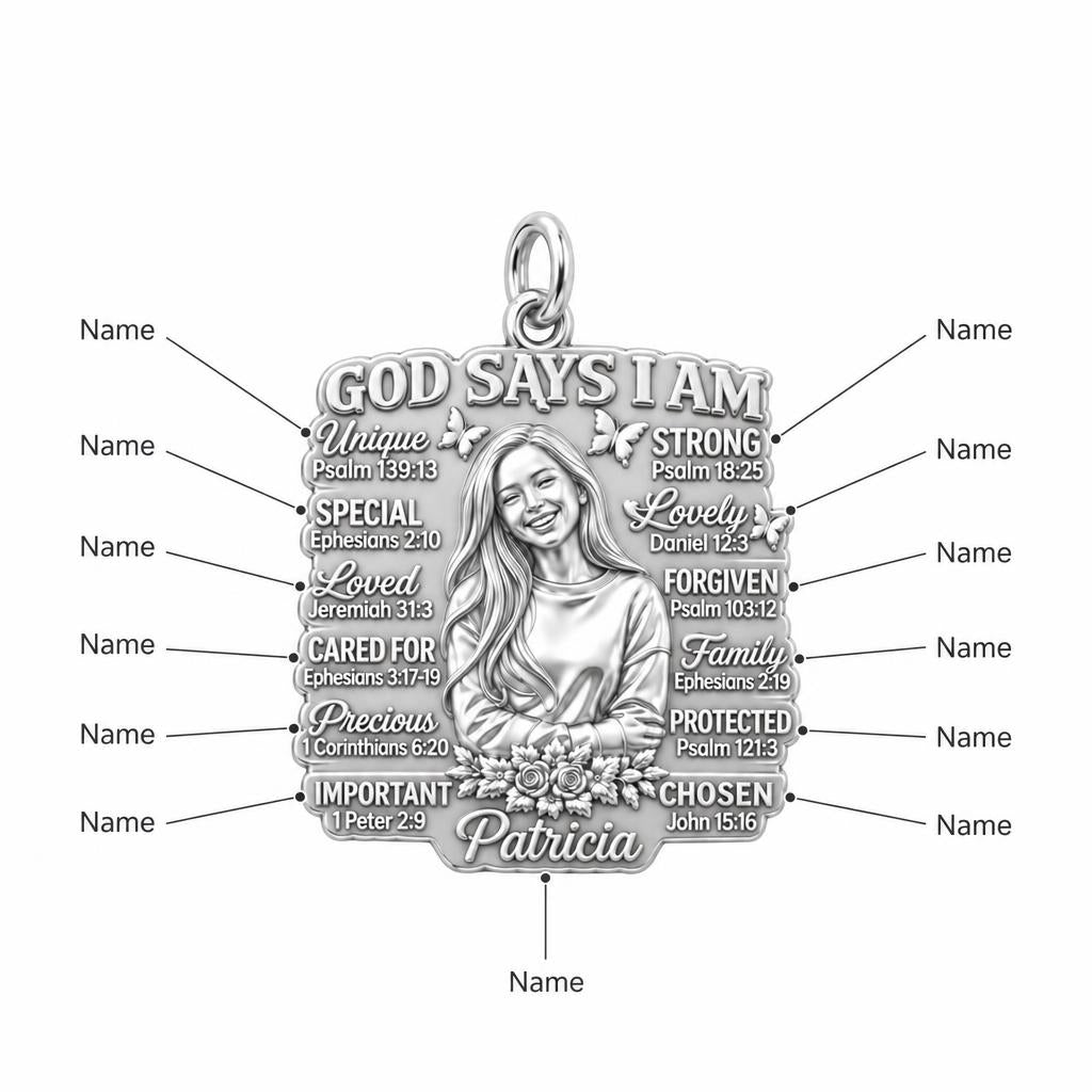 God Says I Am Charm Bracelet – Personalized Daughter Gift – personalization guide