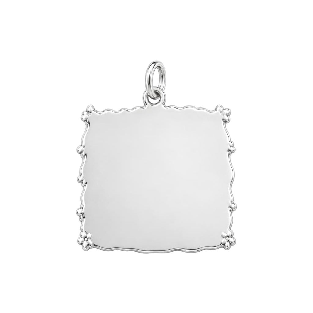 God Says I Am Charm Bracelet Set – back of the charm, engraving area
