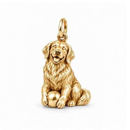 Golden Retriever Playtime Charm — Gold | charm-topics-remaining-444-2026-09-14 | topic-363