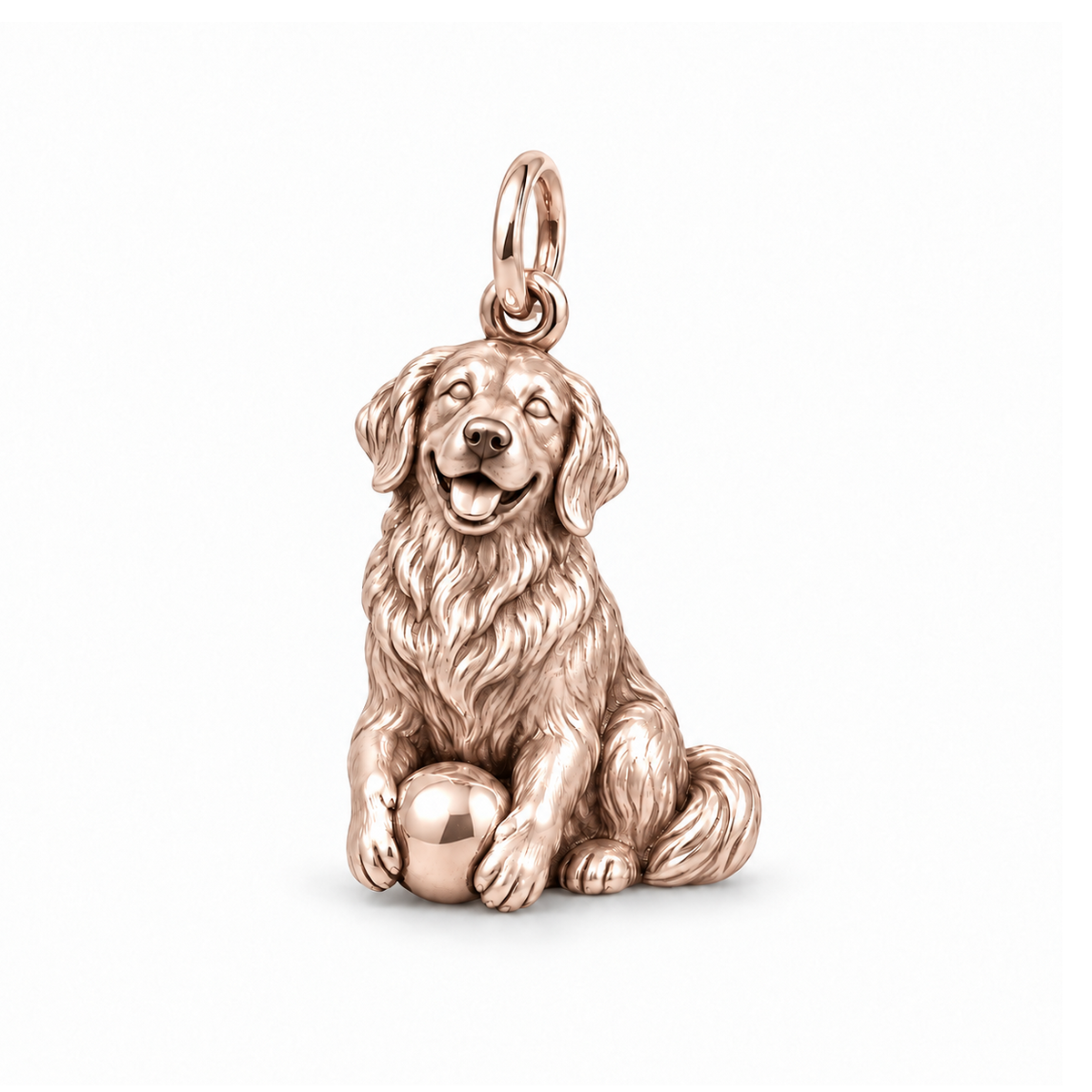 Golden Retriever Playtime Charm — Rose Gold | charm-topics-remaining-444-2026-09-14 | topic-363