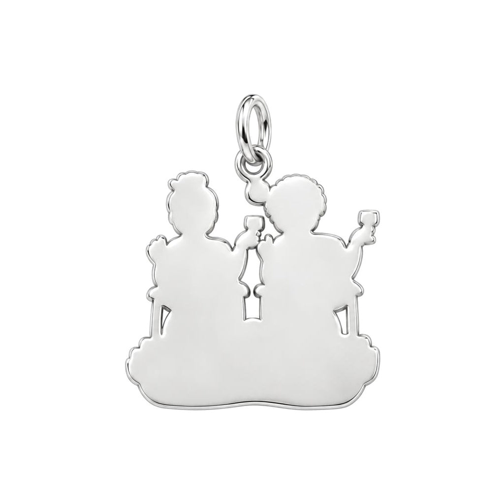 Golden Years Besties Charm Bracelet – Personalized Friend Gift – back of the charm, engraving area