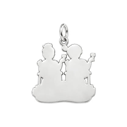Golden Years Besties Charm Bracelet – Personalized Friend Gift – back of the charm, engraving area