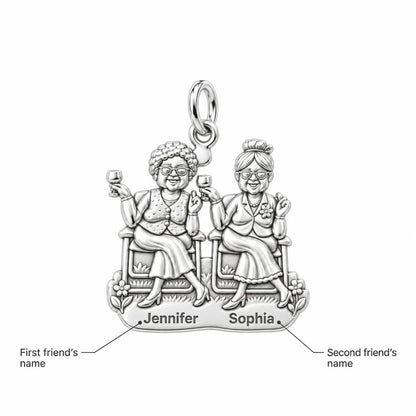 Golden Years Besties Charm Bracelet – Personalized Friend Gift – personalization guide